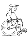 Boy in wheelchair